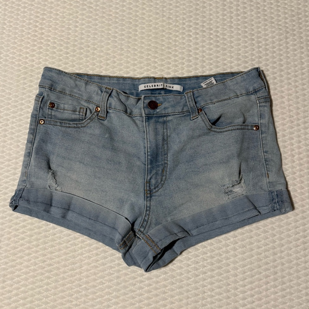Celebrity Pink Cuffed Denim Shorts Sz 9/29 (T1)